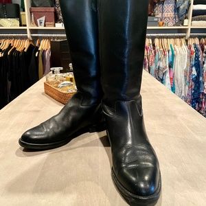 Women’s Black Leather Riding Boots